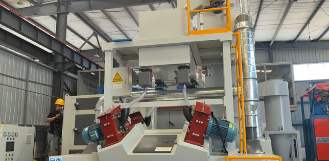 广东板材除锈强化，通过式抛丸机应用案例